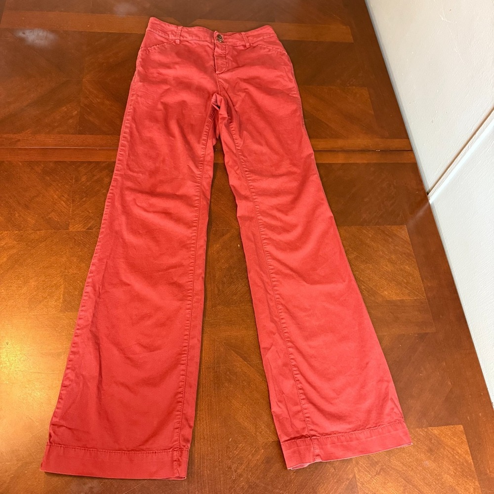 Massimo Dutti Men's‎ Red Straight Leg Chino Pants Cotton Stretch Sz 34